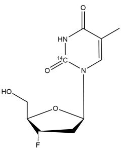 3'-Deoxy-3'-fluorothymidine, [thymine-2-14C]-